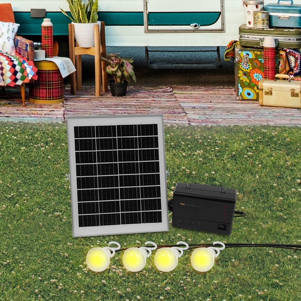 12W Power Station Solar Generator Lighting Kit Solar Light For Home Camping