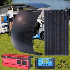 200W 400W Portable Monocrystalline Solar Panel RV Battery Solar Charger kit
