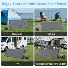 E-POWO 110W 220W 400W Portable Solar Panel for Camping RV Van Off Grid Outdoor