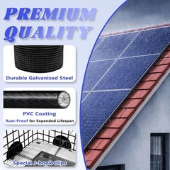 Rust-Resistant Solar Panel Critter Guard – 6x100FT with Clips & Cutter Included
