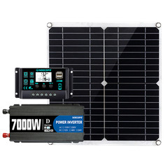 7000W Solar Kit 12V 110V Inverter Battery ChargerLighting/Camping W/300W Panels