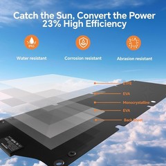 🔥New NECESPOW 60W Portable Solar Panel Charger with USB-A, USB-C, DC5521 Ports