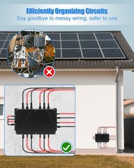 8 String Solar PV Combiner Box, IP68 Waterproof Circuit Breaker Box with 30A …