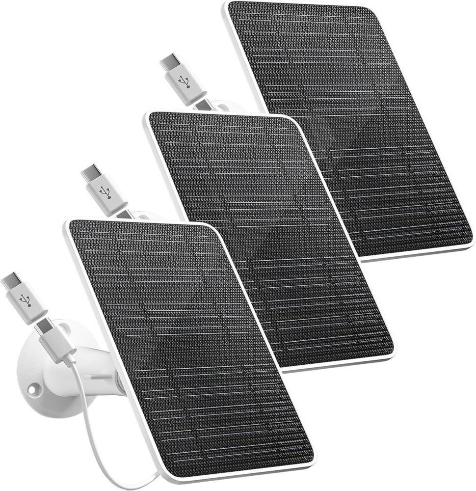 Solar Panel for Security Camera, 5V 4W Solar Panels Charger Compatible with Eufy