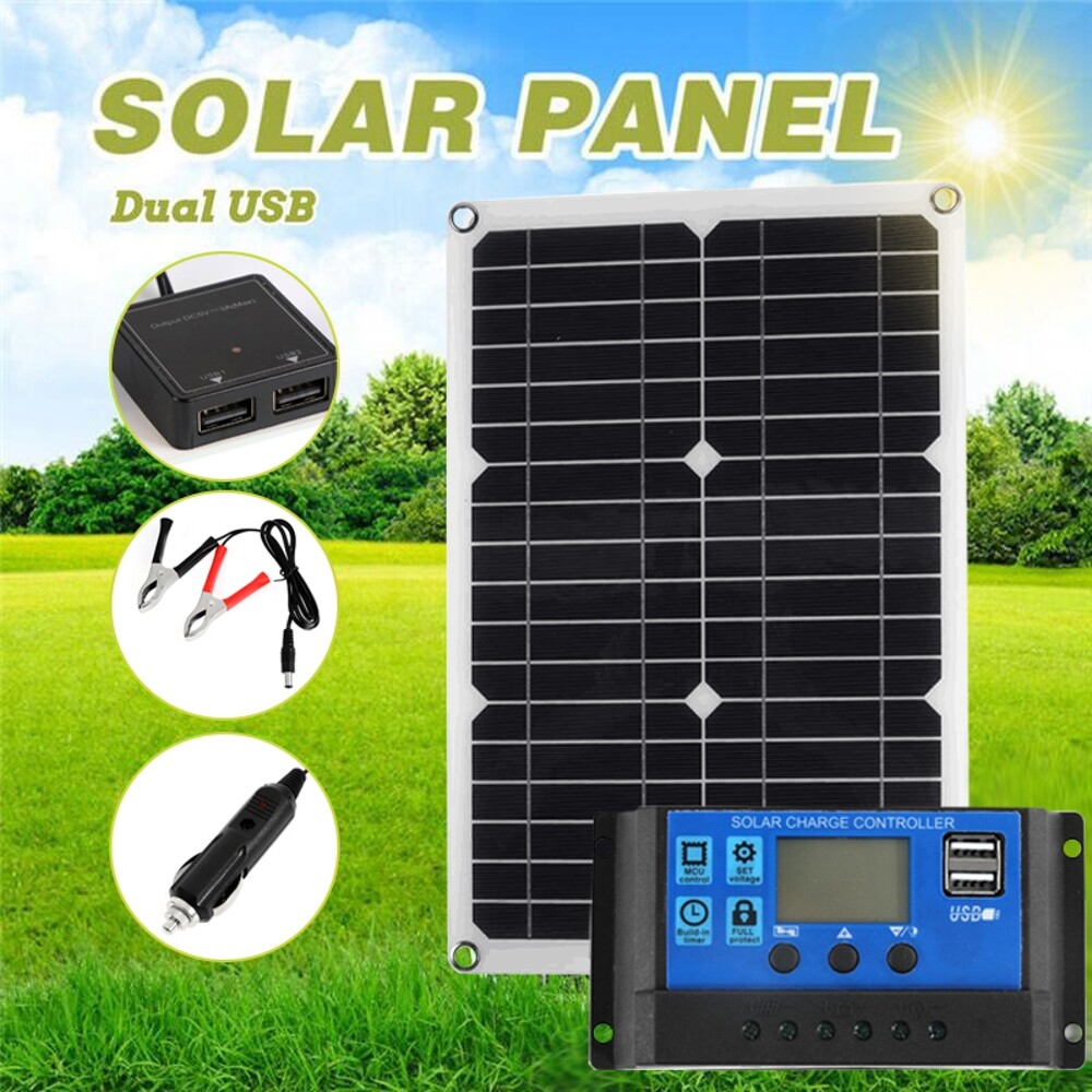 300W Solar Panel Kit 100A 18V Battery Charger + Controller Caravan Boat Camping