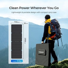 Renogy 300W Portable Solar Panel Lightweight Solar Suitcase IP67 For RV Camping