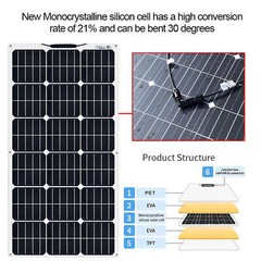 150W 300W 600W 900W 1200W 12V Solar Panel Mono High Efficiency PV for Sunshed