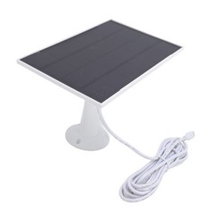 White Solar Panel For Bird Feeder Camera Waterproof Charger For Outdoor Use