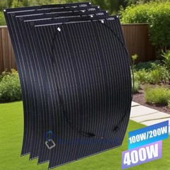 400W 200W 100W N-type Mono Rigid Big Solar Panel PV moudle for Roof Power Camper