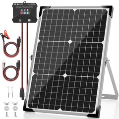 Solar Battery Trickle Charger 30W 12V Solar Panel Maintainer for Car Boat RV