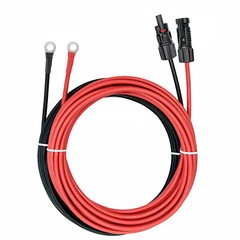 10 AWG Solar Connector to O Ring Terminal Battery Cable PV Wire for Inverter