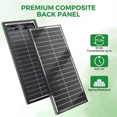 RVPOZWER 100W 200W 300W 400W 500W 1000W N-Type Bifacial Solar Panel Mono Power