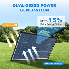 N-Type 18BB Bifacial Solar Panels 25% High Conversion RV Home Off-Grid Battery