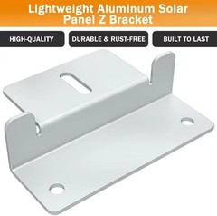 4Pcs Solar Panel Mounting Z Brackets Aluminum – RV Boat Wall Off Gird Roof Inst
