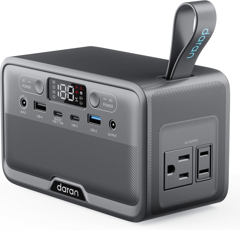 Portable Power Station 28,000mAh LiFePO4 Battery 100W(200W Peak) Solar Power Ban