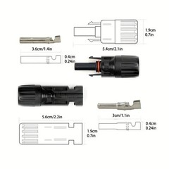 10/20/50/100/200 Pairs Male Female Solar Cable Connectors For DIY Solar Panel US