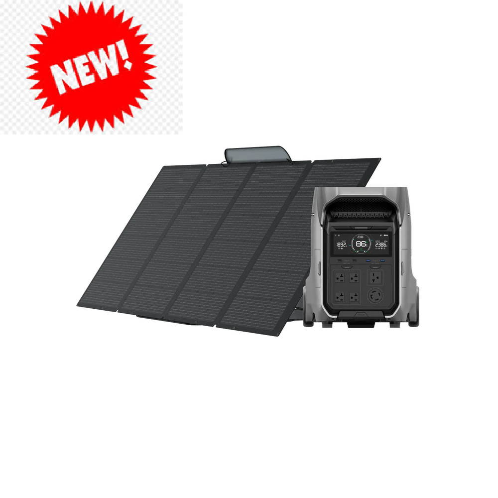 Ecoflow DELTA Pro 3 Battery Solar Power Station + 400 W Solar Panel Generator,