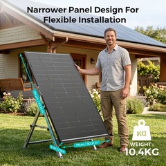 200W Watt Bifacial Solar Panel Mono 12V N-Type Home RV Camping Boat Car Off-Grid