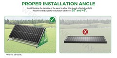 3Pack 100 Watt (300W) Bifacial Solar Panel 18BB Mono 12V/24V for Sunshed RV/home