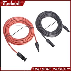 Findmall 1Pair 10AWG Black + Red 30FT Wire Connector Solar Panel Extension Cable