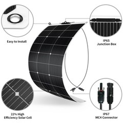 Flexible 100W 200W 400W Solar Panel Mono for RV, Camping & Outdoor Activities