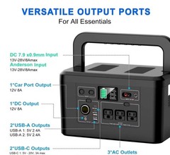 PORTABLE POWER STATION 150W SOLAR GENERATOR LITHIUM BATTERY PACK HIGH-CAPACITY