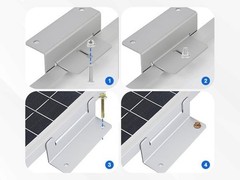 ECO-WORTHY 16x Solar Panel Z Mount Brackets Aluminum RV Boat Roof