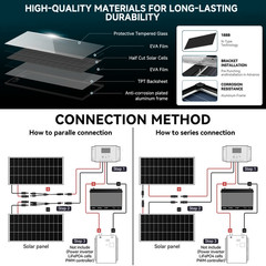 200W Solar Panel 200W 400W 800W 1000W Watt Mono N-Type Charger RV Home Off-Grid
