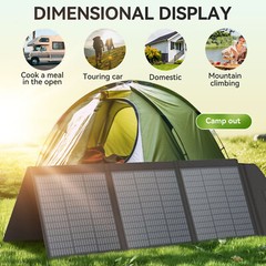 160W 220W 400W Foldable Portable Solar Panel Kit for Power Station Home RV Camp