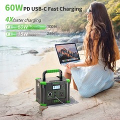 330W 288.6WH EBL Portable Power Station Solar Generator Home Camping All-Round