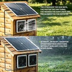 for Shed, Chicken Coop, Kitchen, Atic &Greenhouse Intake Or Exhaust Air, 3200RPM