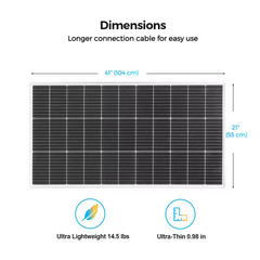Rigid Solar Panel Battery Charger 600W 480W 240W 120W Photovoltaic Module Outdoo