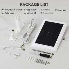 Ring Solar Panel(2Nd Generation), 2-Pack 5W Ring Solar Panel Charger with Mount