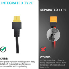 3ft 4-in-1 Solar Panel Extension Cable Wire XT60 Female to Solar Connectors