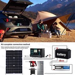 10000W 110V Power Inverter Solar Generator With 500W Solar Panel Home Complete