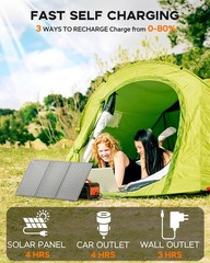 100W 88.8Wh Portable Power Station lithium-ion battery With 30W Solar Panel