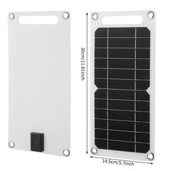 10W 20W USB Solar Panel Portable Power Bank Outdoor Camping Hiking Phone Charger