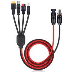 3ft Solar Panel Extension Cable 4in1 Solar Connector for Portable Power Station