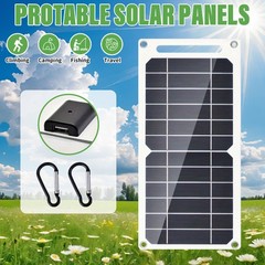20W/10W Mini Solar Panel 5V USB Type-C Charge Portable Power Bank For Outdoor