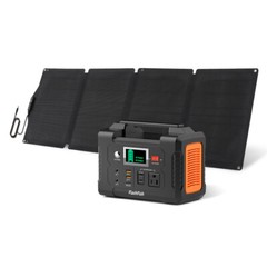 Flashfish Portable Power Station Kit 200W Solar Generator+60W Fold Solar Panel