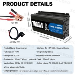 Complete 7000W Off-Grid Solar Kit 7000W Inverter 2pcs 300W Solar Panels 110V