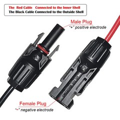 12 AWG XT60 Female to Solar Connector Solar Panel Extension Charging Cable USA
