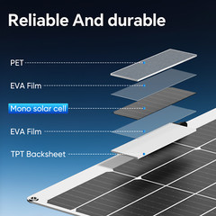 150Watt Flexible Mono Solar Panel 12V Volt Car Boat RV Home Rooftop Camping Roof