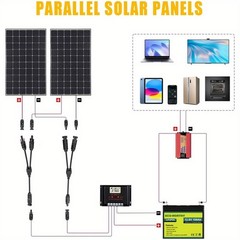 MC4 30A Y Branch Solar Parallel Cable with Connectors & Spanners RV Solar Panel