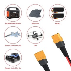 10 AWG XT60 Male to XT60 Female Connector Solar Extension Cable Wire for RC Lipo