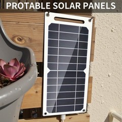 20W/10W Mini Solar Panel 5V USB Type-C Charge Portable Power Bank For Outdoor