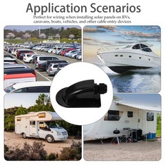 Uv Resistant Solar Cable Entry Box for Rv Solar Panel Wiring Black Plastic Case