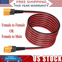 10 AWG XT60 Male to XT60 Female Connector Solar Extension Cable Wire for RC Lipo