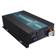 2000W Power Inverter Pure Sine Wave Inverter 24V 110V 120V Car Truck Boat Solar