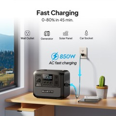 BLUETTI AC70 1000W 768Wh Portable Power Station LiFePO₄ Battery for Travelling
